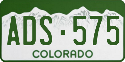 CO license plate ADS575