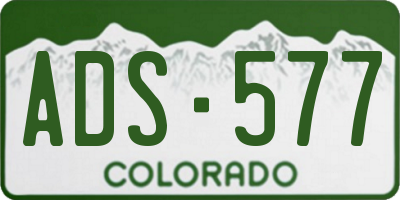CO license plate ADS577