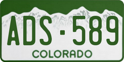 CO license plate ADS589