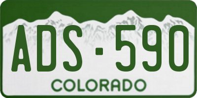 CO license plate ADS590