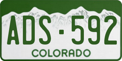 CO license plate ADS592