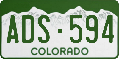 CO license plate ADS594