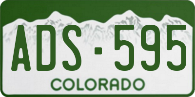 CO license plate ADS595