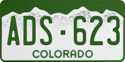 CO license plate ADS623