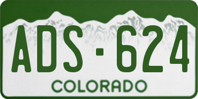 CO license plate ADS624