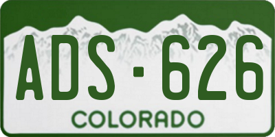 CO license plate ADS626