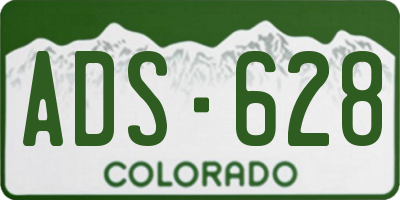 CO license plate ADS628