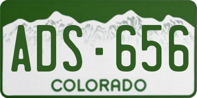 CO license plate ADS656