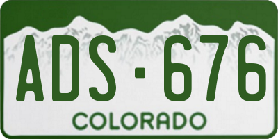 CO license plate ADS676