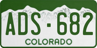 CO license plate ADS682