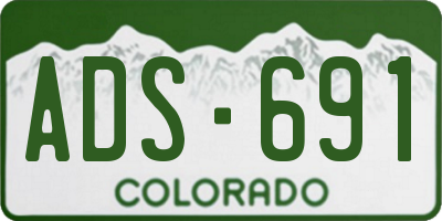 CO license plate ADS691