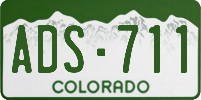CO license plate ADS711