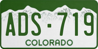CO license plate ADS719