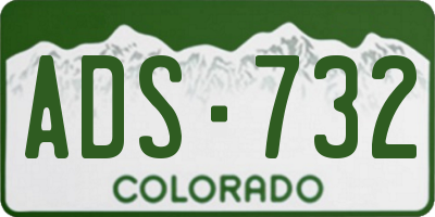 CO license plate ADS732