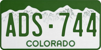 CO license plate ADS744