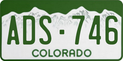 CO license plate ADS746