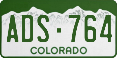 CO license plate ADS764