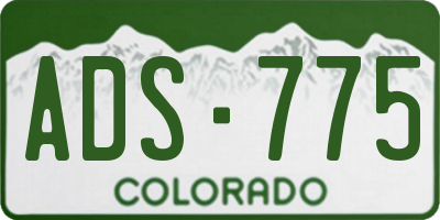 CO license plate ADS775