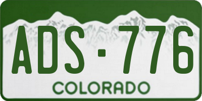 CO license plate ADS776