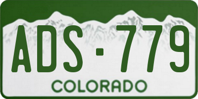 CO license plate ADS779