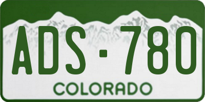 CO license plate ADS780