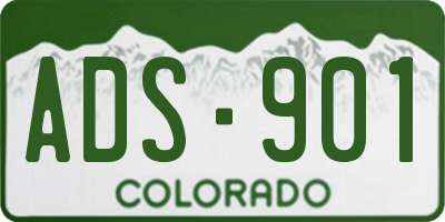 CO license plate ADS901