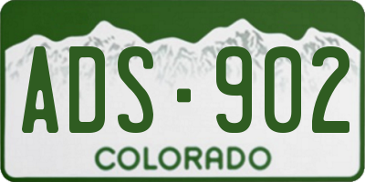CO license plate ADS902