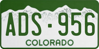 CO license plate ADS956