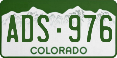 CO license plate ADS976