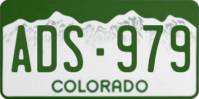 CO license plate ADS979