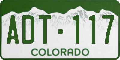 CO license plate ADT117