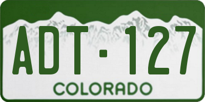 CO license plate ADT127