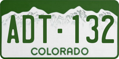 CO license plate ADT132