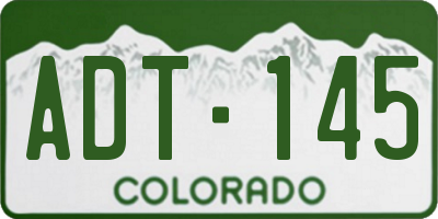 CO license plate ADT145