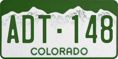 CO license plate ADT148
