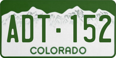 CO license plate ADT152