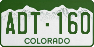 CO license plate ADT160