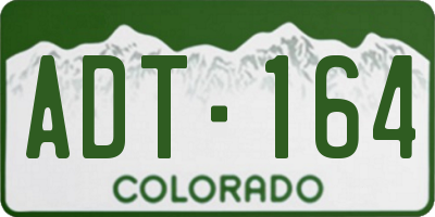CO license plate ADT164