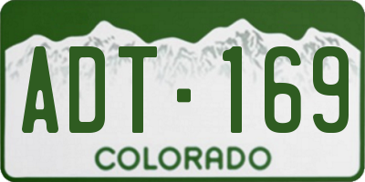 CO license plate ADT169