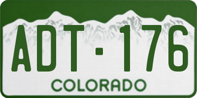 CO license plate ADT176
