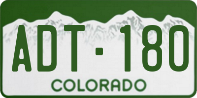 CO license plate ADT180