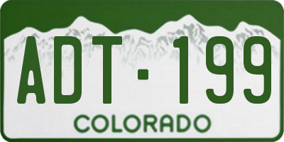 CO license plate ADT199