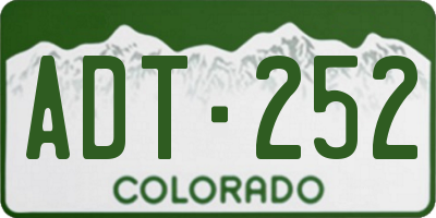 CO license plate ADT252