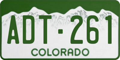CO license plate ADT261