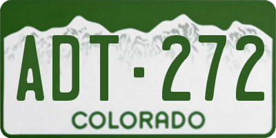 CO license plate ADT272
