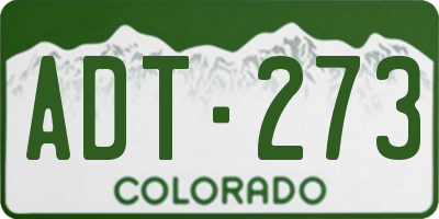 CO license plate ADT273