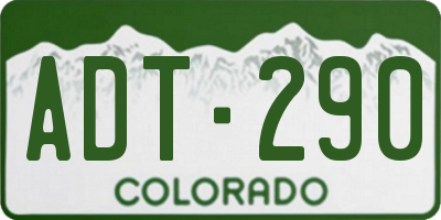 CO license plate ADT290