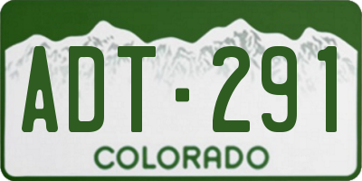 CO license plate ADT291