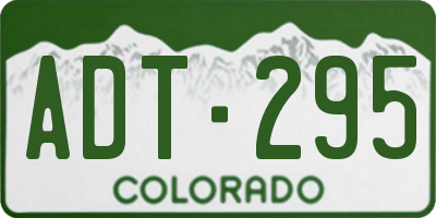 CO license plate ADT295
