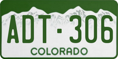 CO license plate ADT306